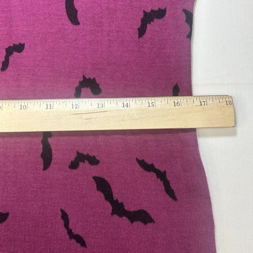 Modcloth Bat Dress Large Knit Midi Sweater Bodycon Purple Goth Witch Halloween - Picture 13 of 16